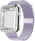 Magnetic Milanese loop metal and TPU Apple Watch band on a wrist, showing adjustable clasp.