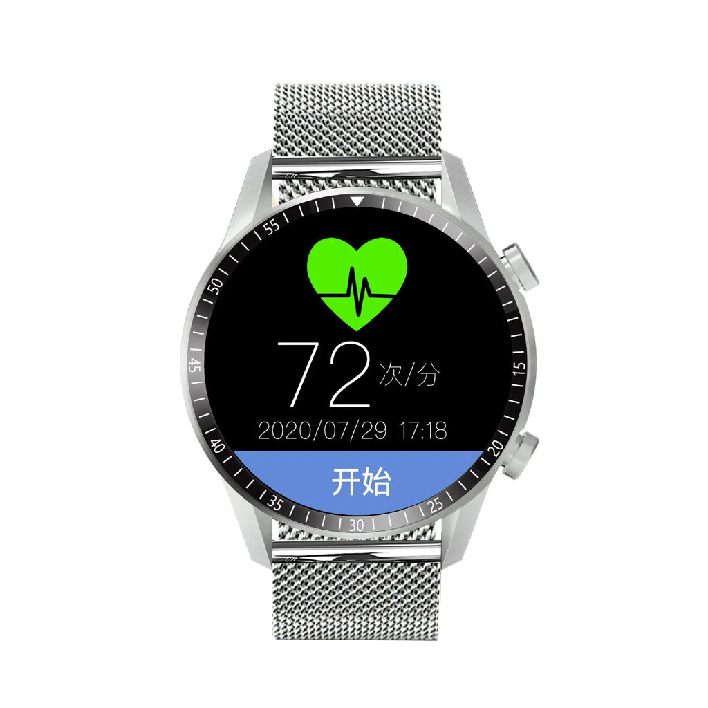 Round 46mm smart watch with Bluetooth calling on a wrist, showing a touchscreen display.
