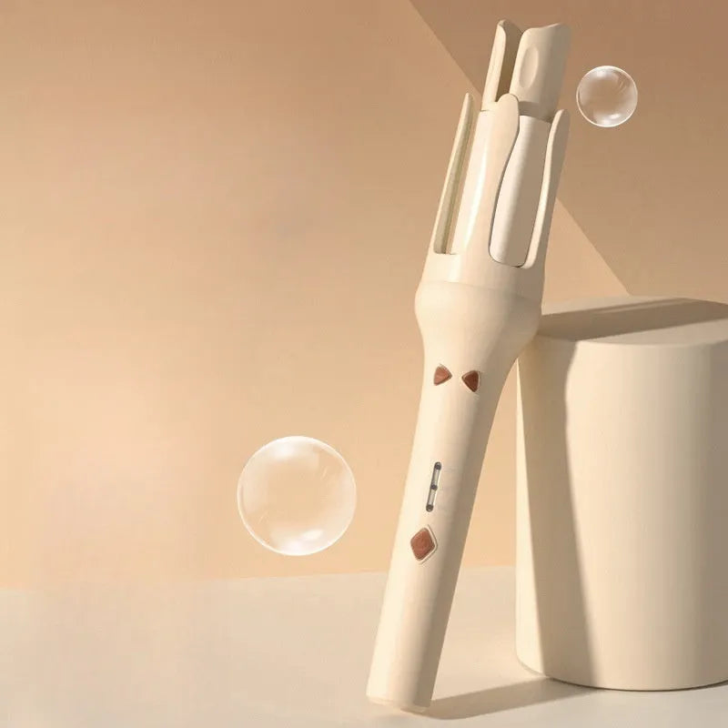 Automatic hair curler with 32mm ceramic barrel in a choice of colours including beige and pink.