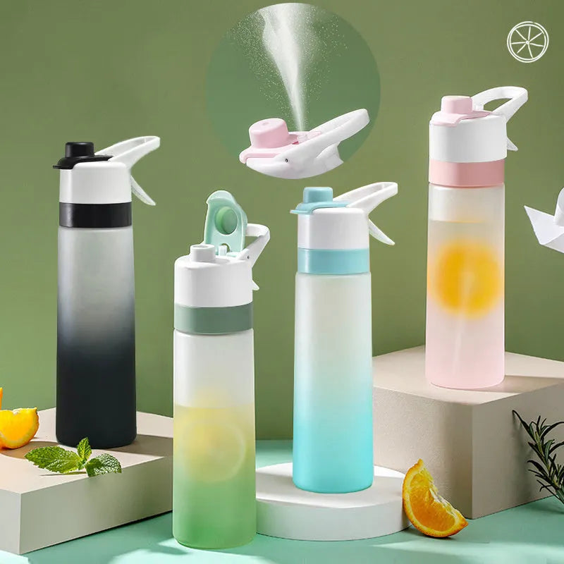 700ml plastic spray water bottle with handle strap and leakproof lid in multiple colours