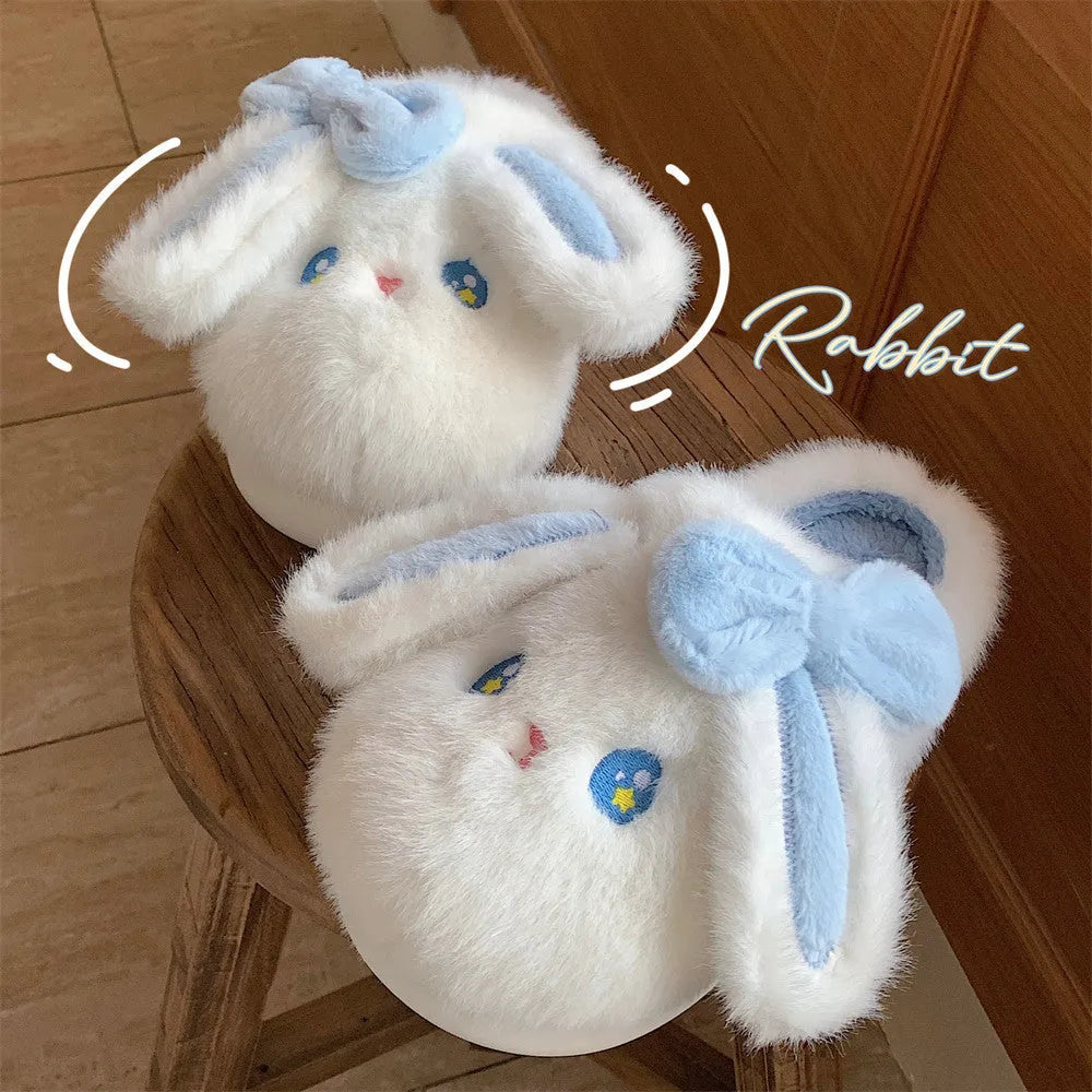 White indoor confinement slippers with soft EVA sole and faux wool lining available in sizes 36-41