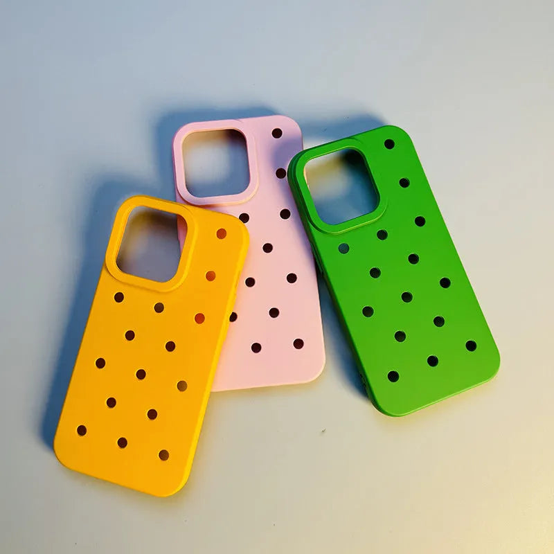 DIY heat dissipation phone case for iPhone 15 Pro Max in black frosted TPU finish