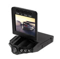 H198 model car dashboard camera DVR with a 2.4-inch screen, shown mounted on a windscreen.