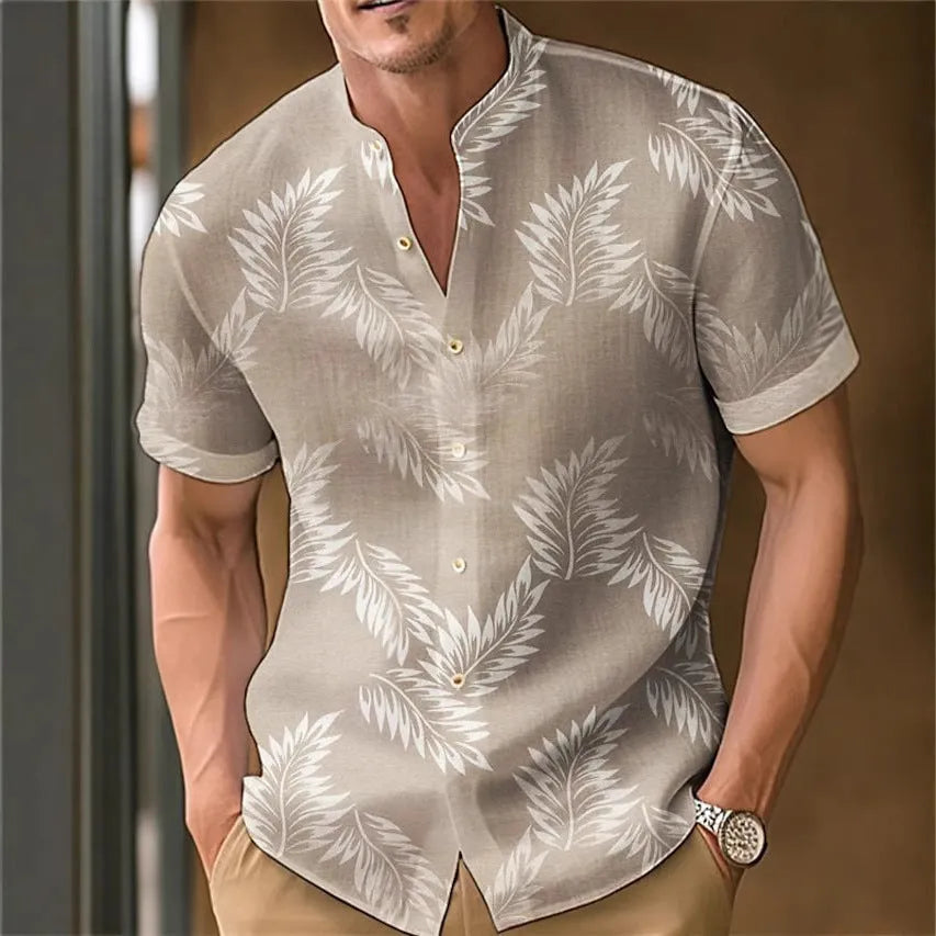 Men's printed casual shirt in polyester fabric available in multiple colours and sizes.