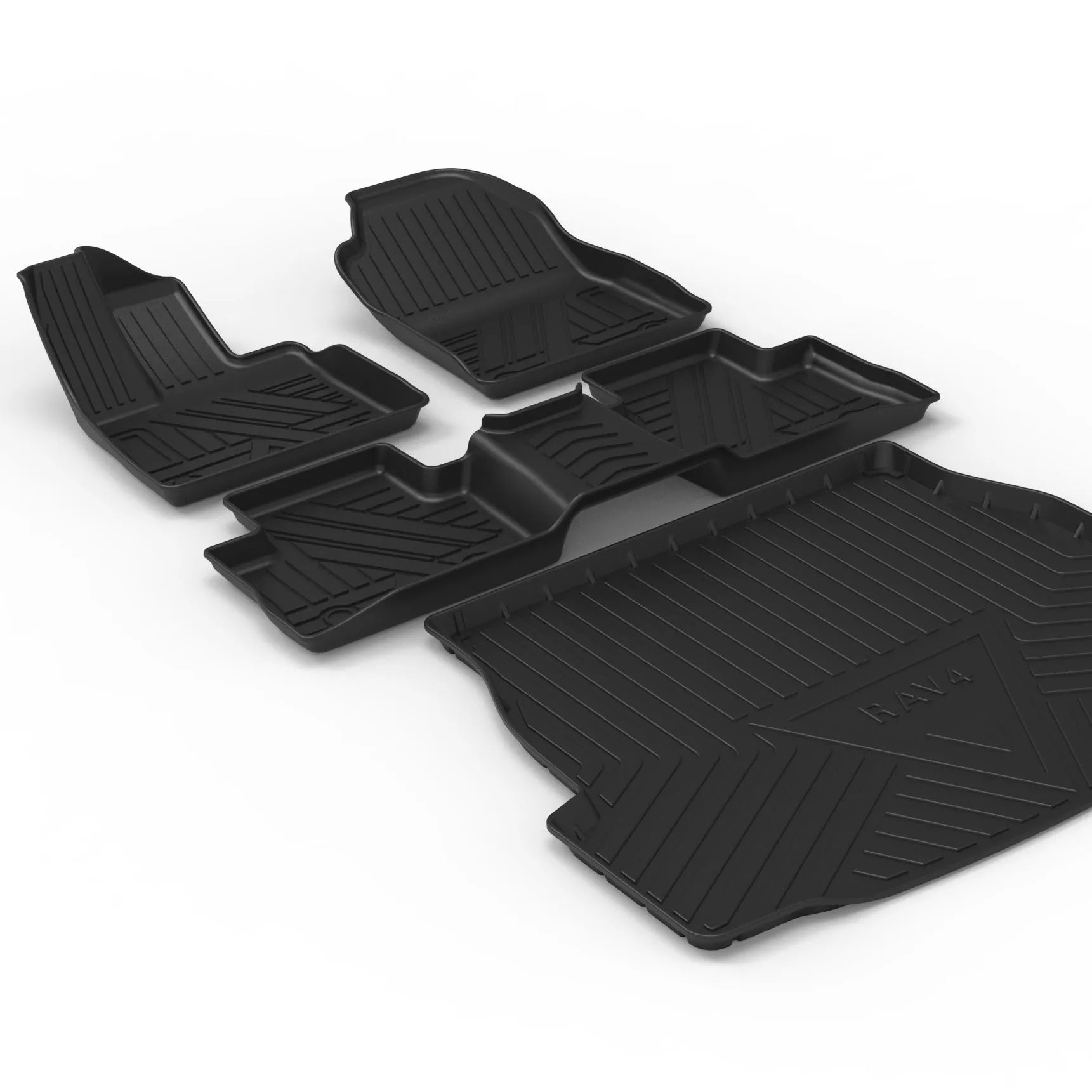 Black carbon fibre pattern TPE car trunk pad for special vehicle boot protection
