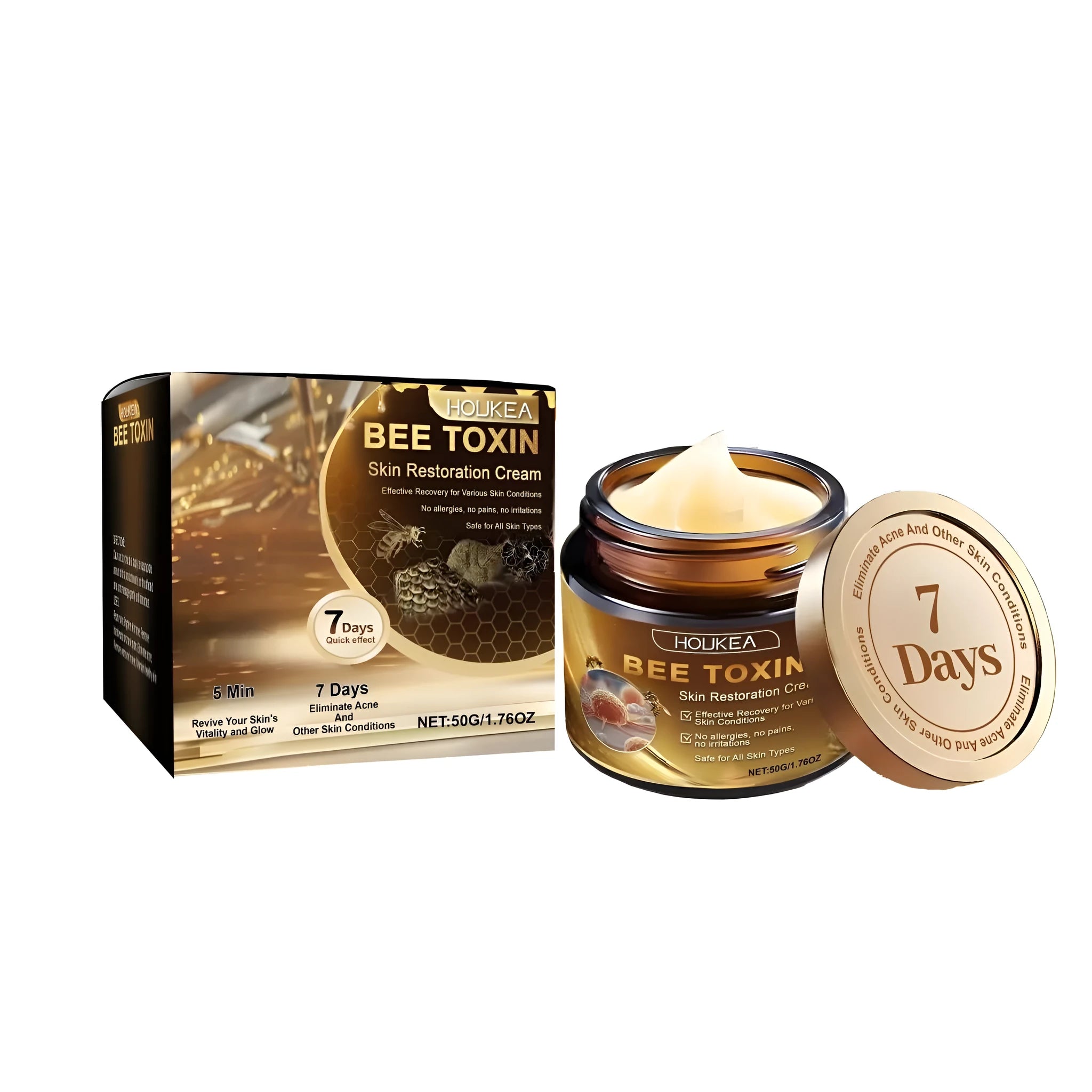 50g jar of skincare cream containing bee venom and botulinum