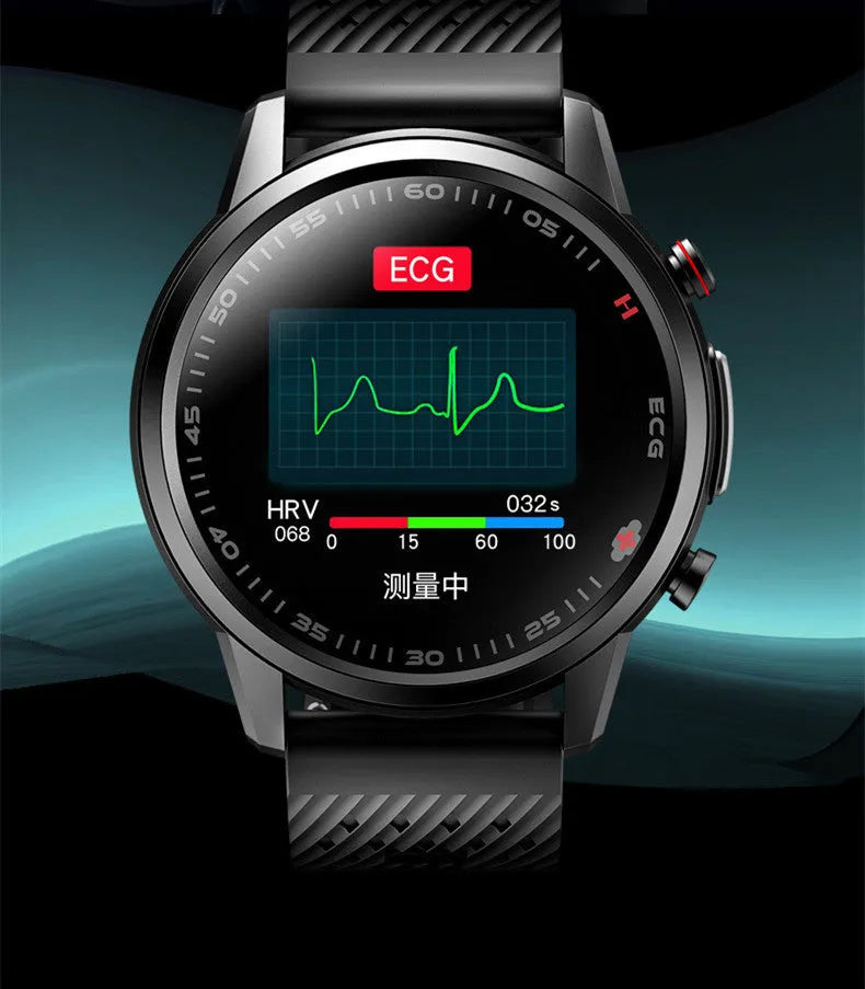 F800 black and silver grey ECG blood pressure sports smart watch on wrist