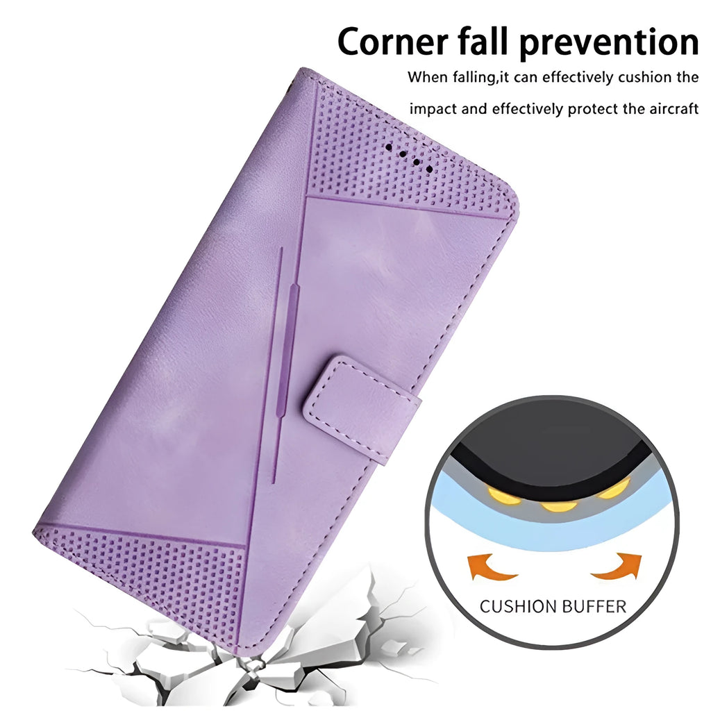 Phone case for Realme 11 5G with card holder crossbody strap in purple