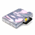 Blue dog grooming kit with traction rope, nail clippers, and comb set in plastic storage box.