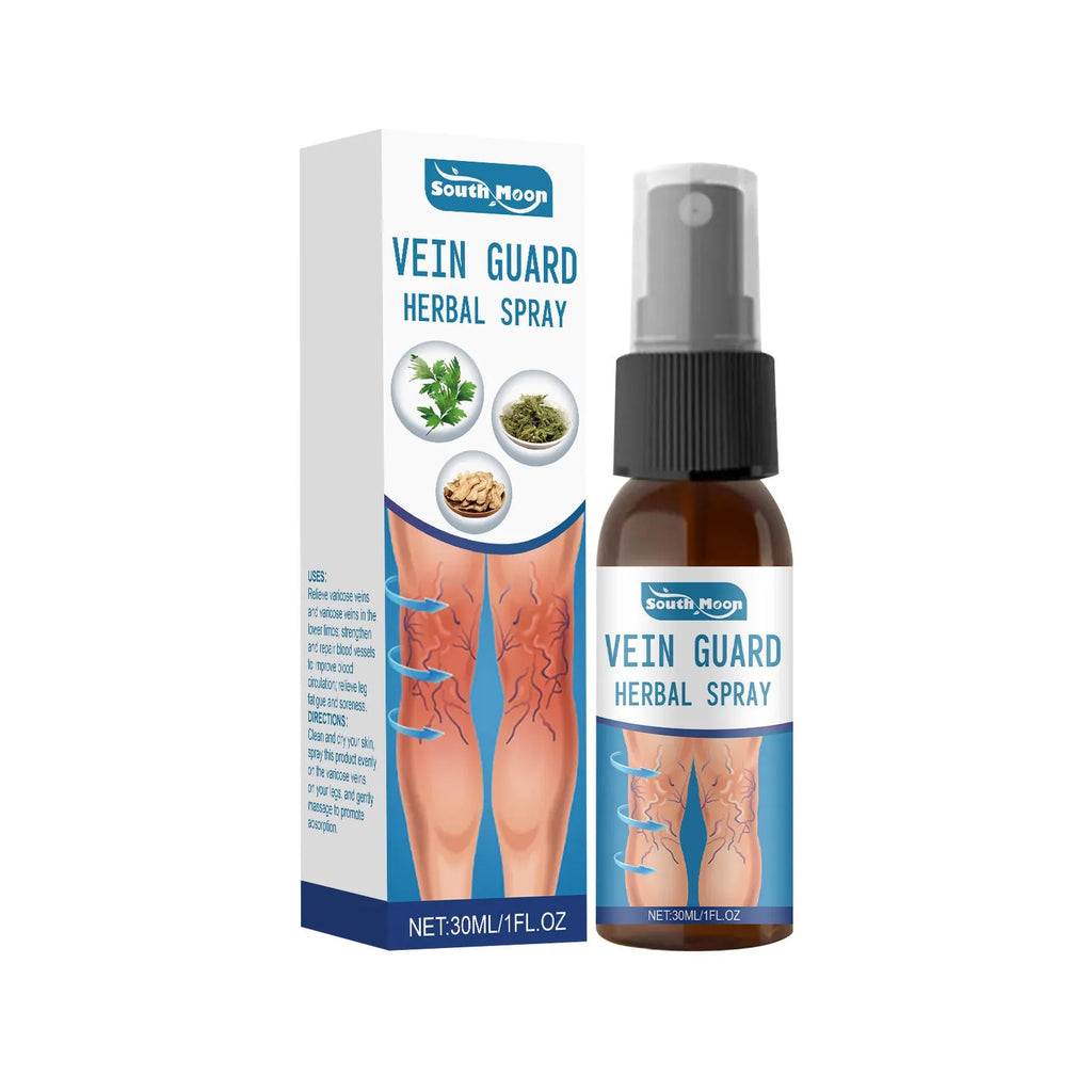 30ml bottle of herbal body care spray with menthol and botanical extracts.