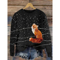 Women's floral print round neck polyester sweater shown in multiple colour options