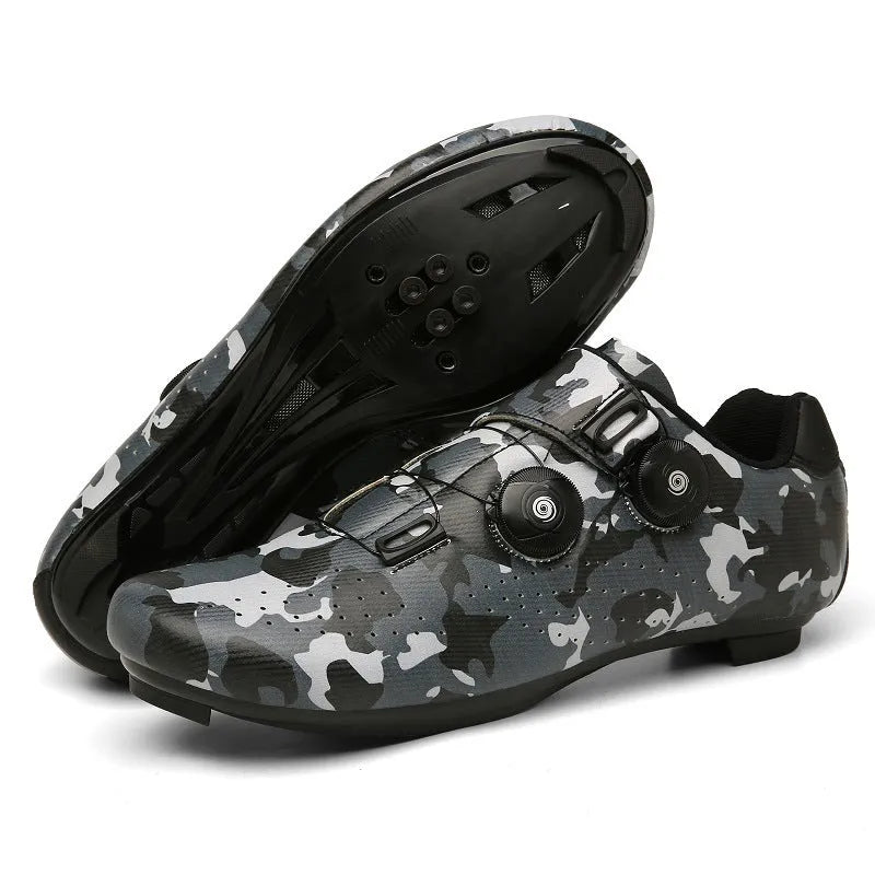 Outdoor sports road bike shoes with lock in multiple colours for men and women