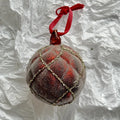 Handmade glass Christmas tree ball pendant ornament 8cm diameter in green colour