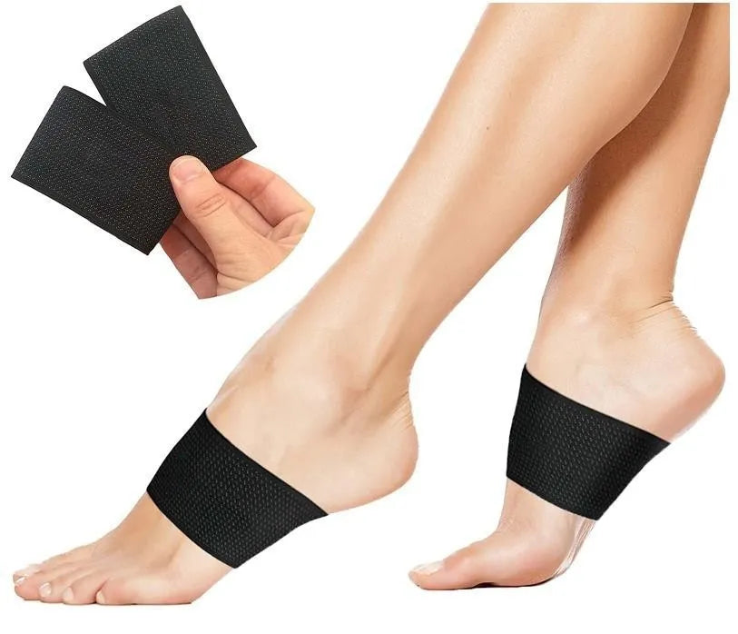 Elastic foot bandage with removable heart pad arch support for men and women