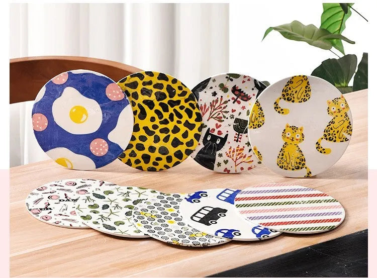 Under glaze applique pottery paste sheet, 49cm x 34cm, cartoon flower decal paper for ceramic kiln firing at 1180-1350°C