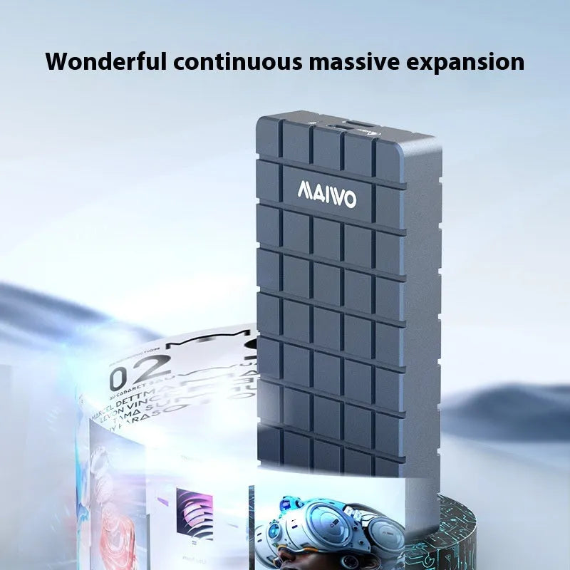 USB4 hard disk enclosure in aluminium alloy for NVMe M.2 SSD drives with 40Gbps speed