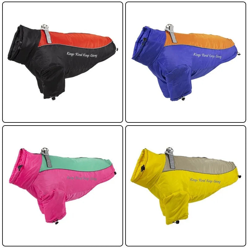 Polar fleece liner dog jacket with separate liner in multiple colour options and sizes