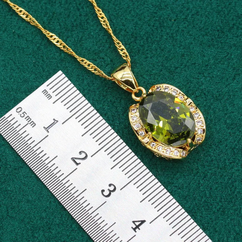 Women's rhinestone zircon jewellery set with cross, crown, and Roman numeral designs on a snake bones chain.