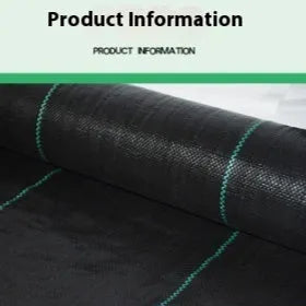 Black PP woven weed barrier mat roll 6FT × 300FT for garden ground cover