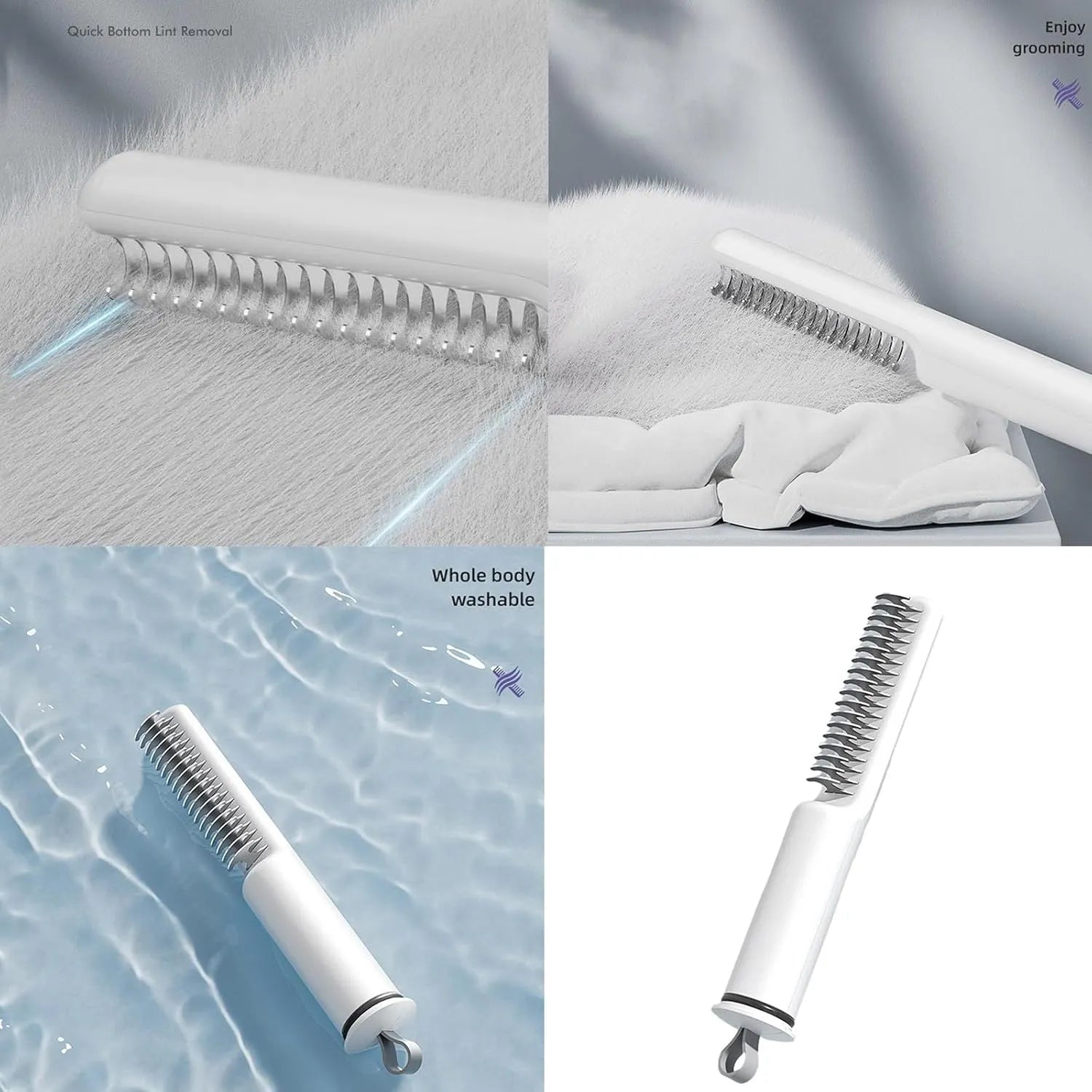 Stainless steel dog dematting comb with comfortable handle, 18.8cm length, pink colour option