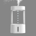 Creative anti-gravity water drop humidifier with optical water droplet illusion and colour lighting
