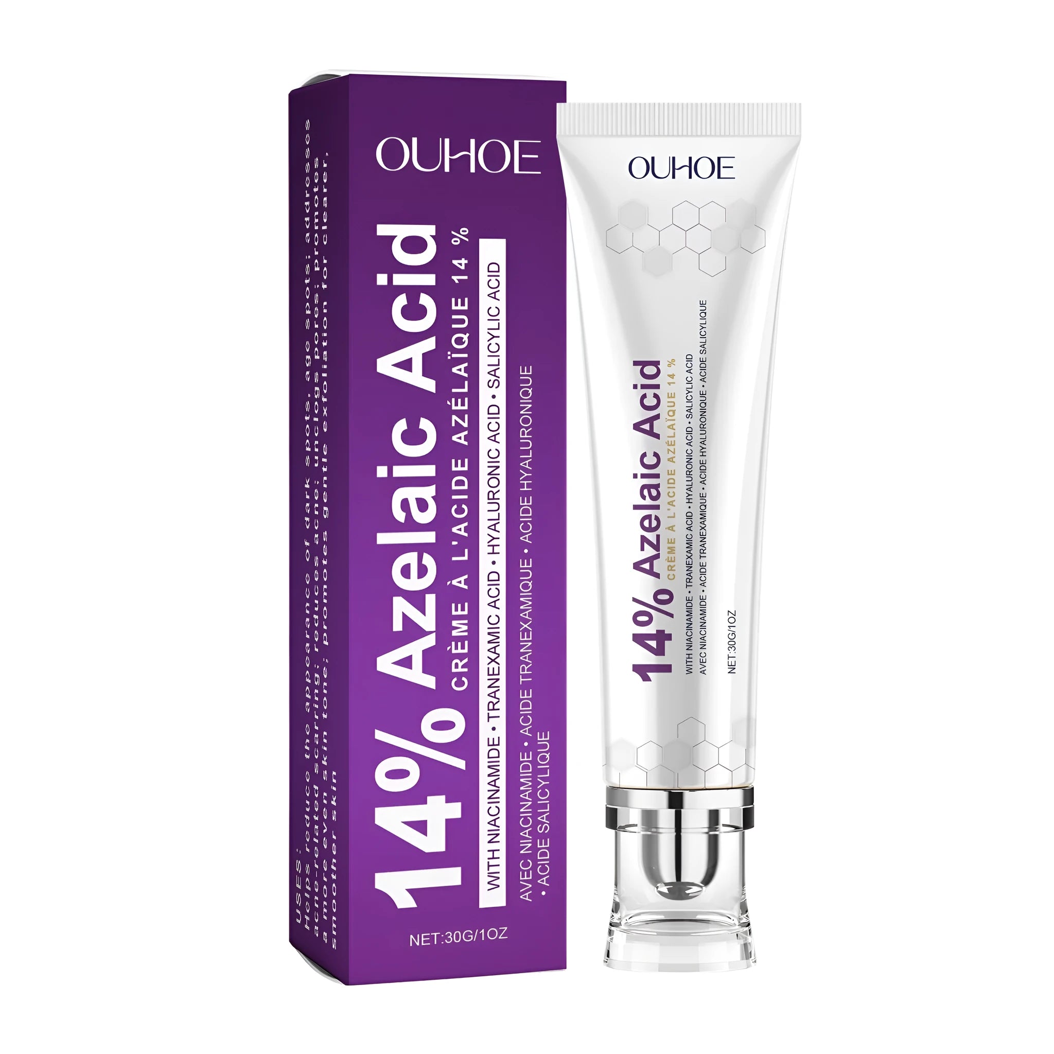 30g container of soothing face cream with nicotinamide and hyaluronic acid