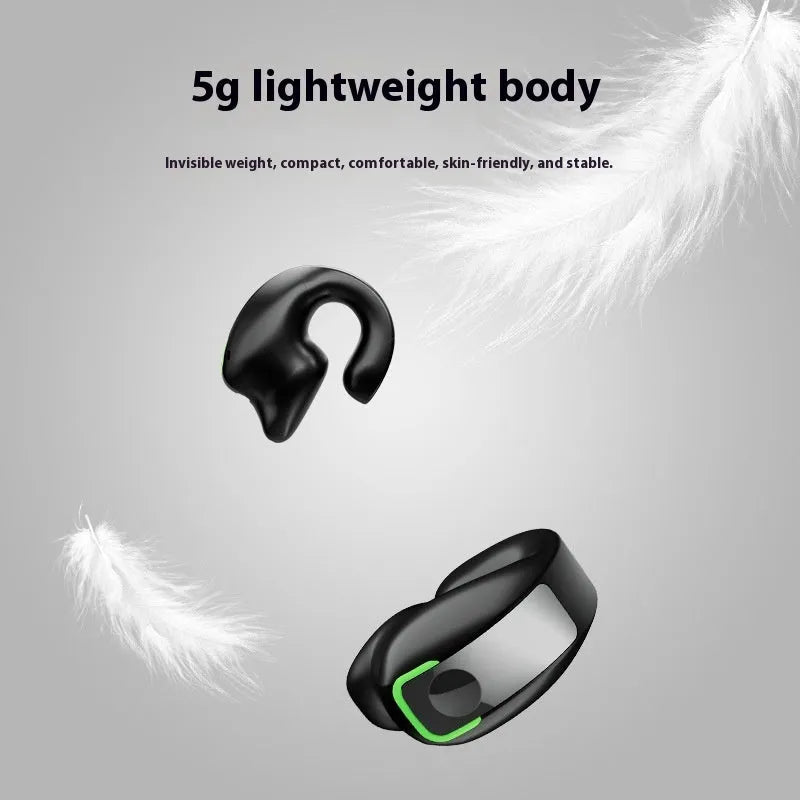 Bluetooth sports stereo headset with clip-on silicone design in black