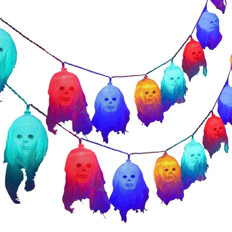 Halloween coloured lights with battery box for indoor wall decoration in plastic housing