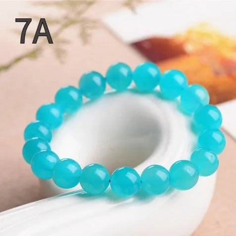 Natural Amazonite scattered beads in polished Grade 7A quality showing blue-green colouration