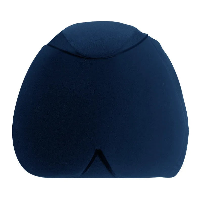 Simple solid colour fully enclosed cold compress cap for headache relief.