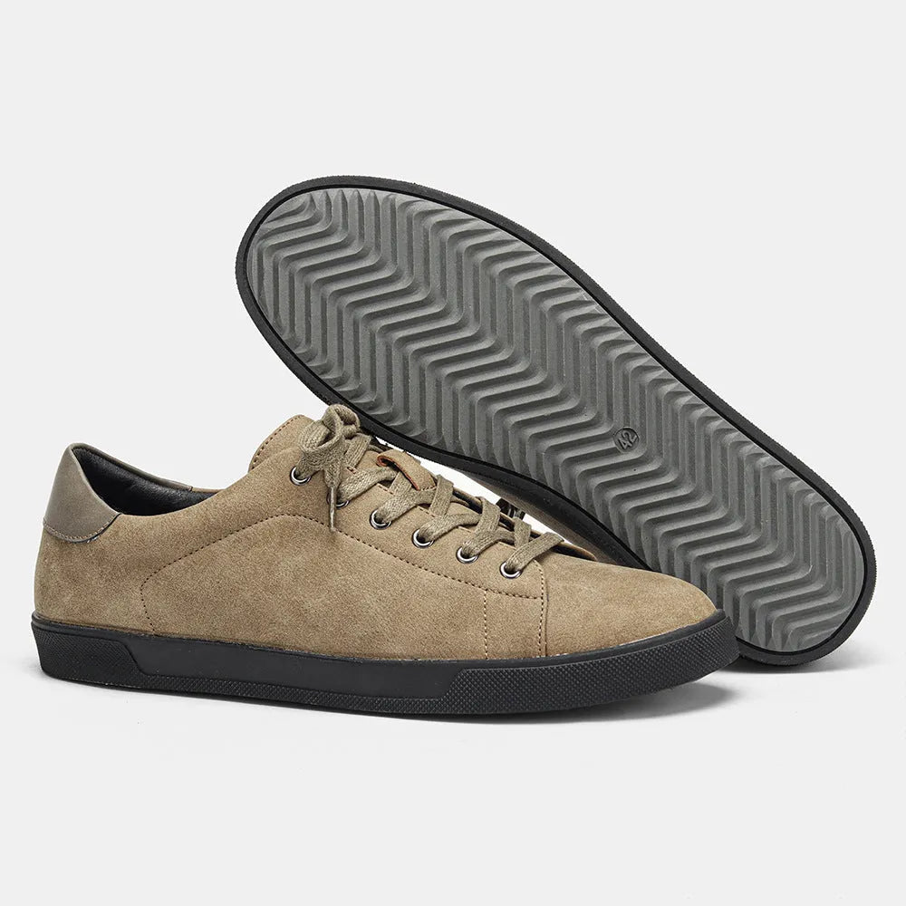 Men's casual pumps in colour KD4276, artificial PU upper with leather stitching, round toe, low flat heel