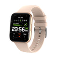 P25 full-touch heart rate monitoring sports smart bracelet with alloy case, 1.69 screen, and silicone strap in black