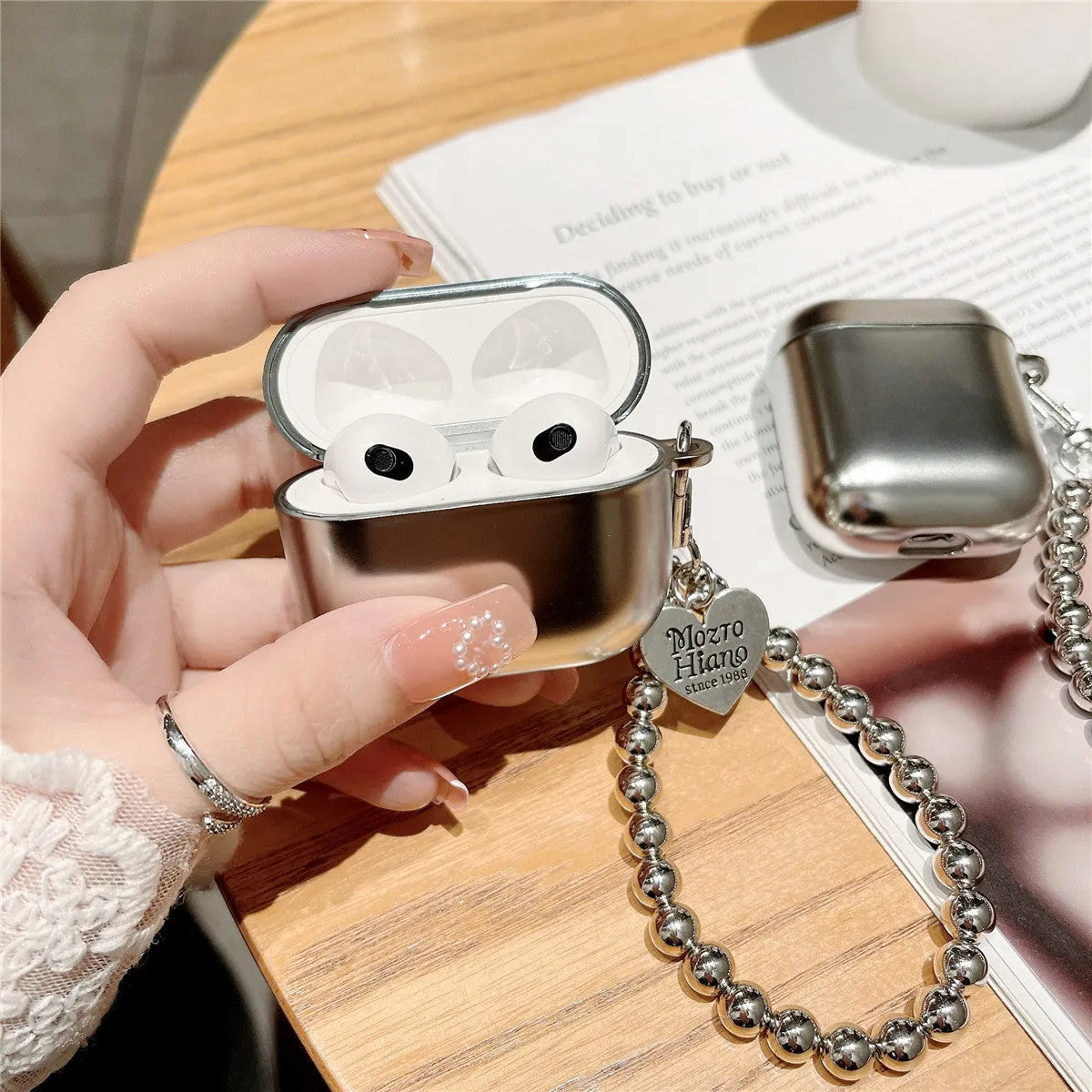 Matte plating AirPods protective case with universal fit for multiple headphone generations