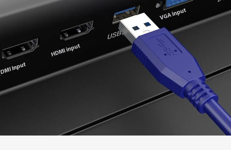 USB 3.0 public-to-public data cable with nickel-plated connectors for external hard drive connection.