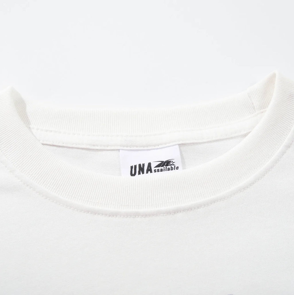 Men's retro printed cotton short sleeve T-shirt in loose fit available in white and black