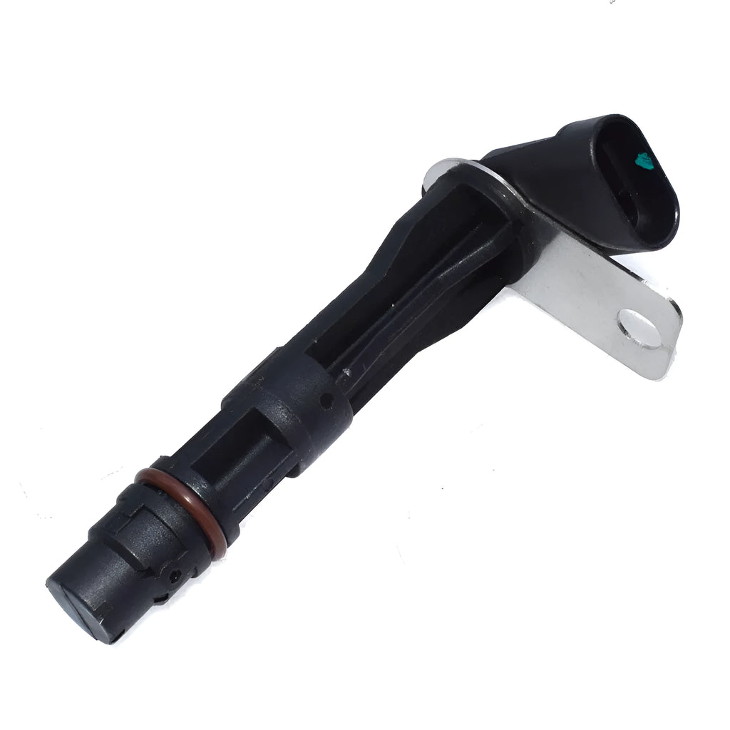 Black universal automotive car sensor for General Motors vehicles on a white background.
