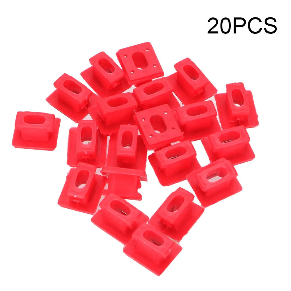 Plastic interior trim panel snap clips for BMW door panels, shown in a set.