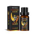 10ml bottle of men's body care essential oil with ginger root oil for massage.