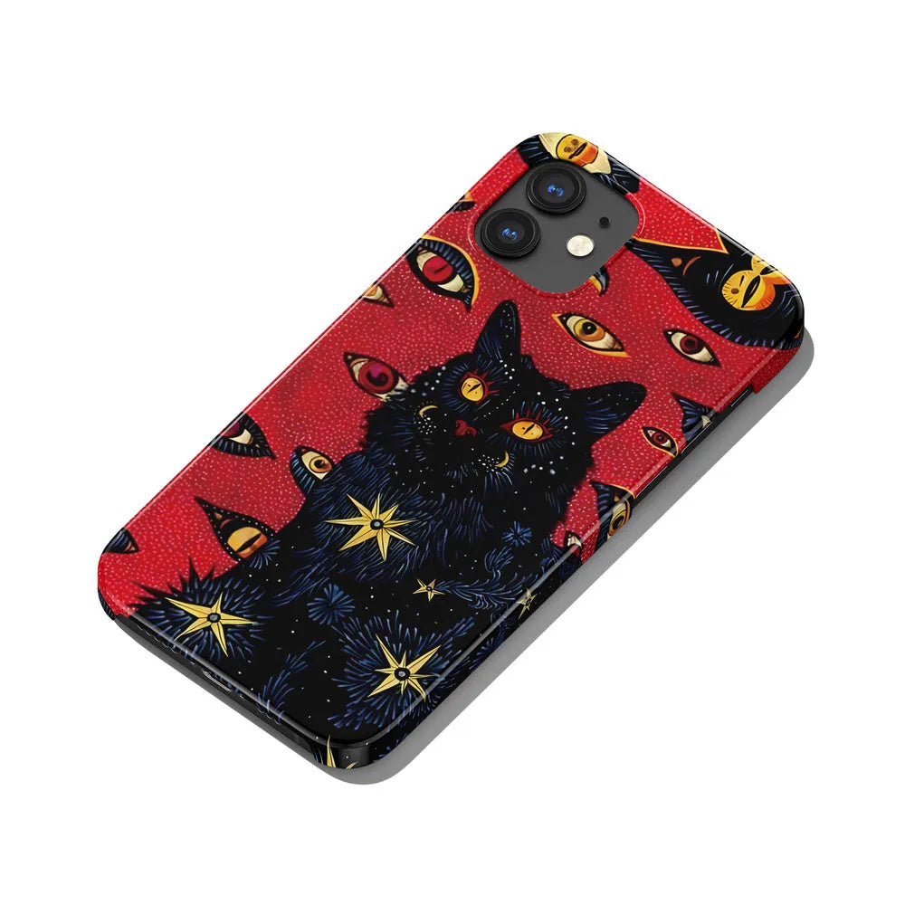 Retro cat eye design iPhone case in frosted hard shell for iPhone protection
