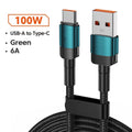 Aluminium alloy USB fast charge cable with woven design in four colour options