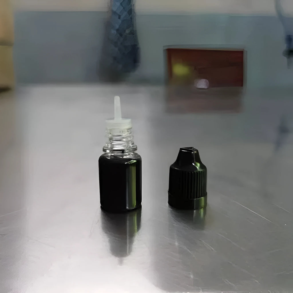Black confidentiality seal ink in 5ml bottle for office privacy stamp applications