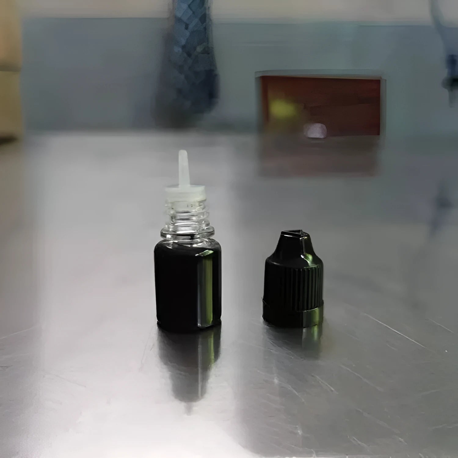 Black confidentiality seal ink in 5ml bottle for office privacy stamp applications