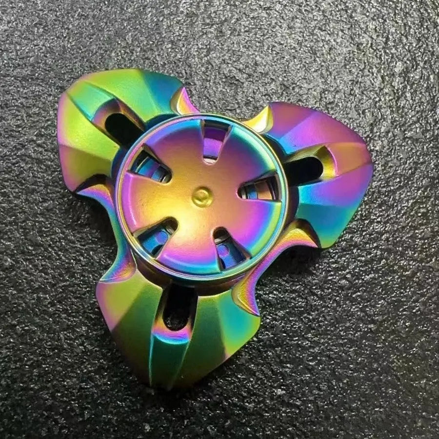 Alloy decompression rotating fingertip gyro toy in gun colour and colourful options for adults