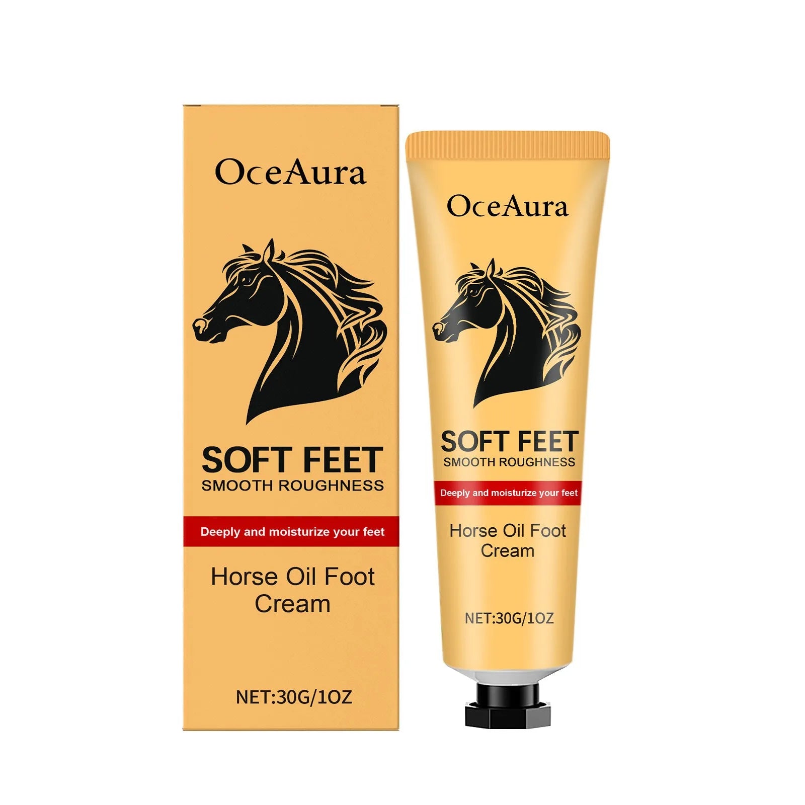 30g container of foot and neck care cream with universal skin type formula