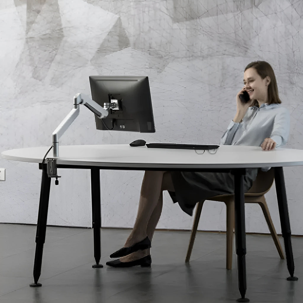 Aluminium air pressure hover bracket laptop stand in black or silver colour