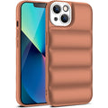 Down Jacket TPU iPhone protective case in solid colours showing front and back views