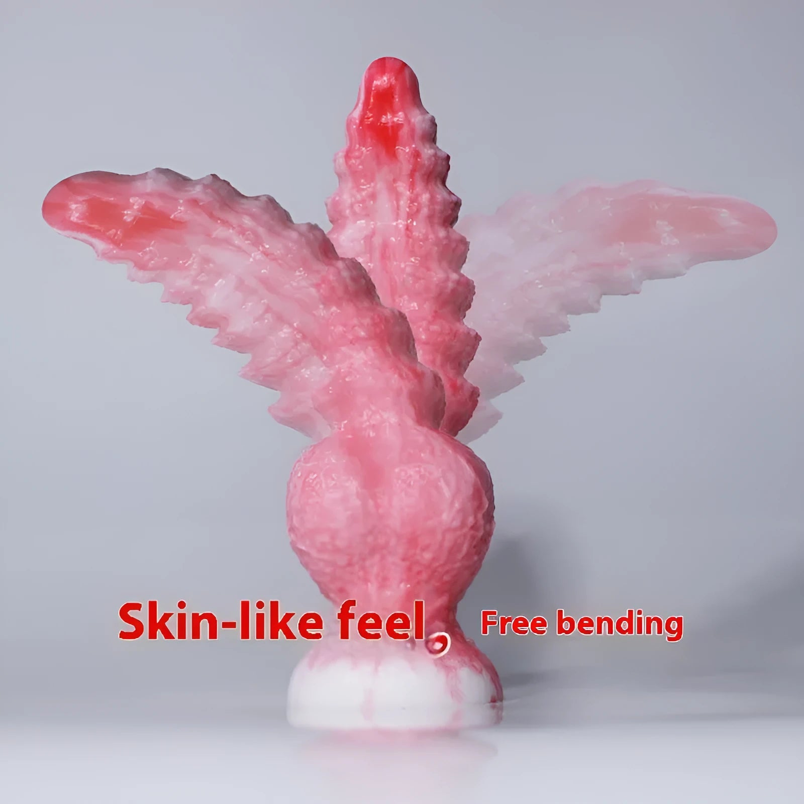 Pink platinum silicone penis-shaped masturbation device for women, shown in Berserker S and M sizes.