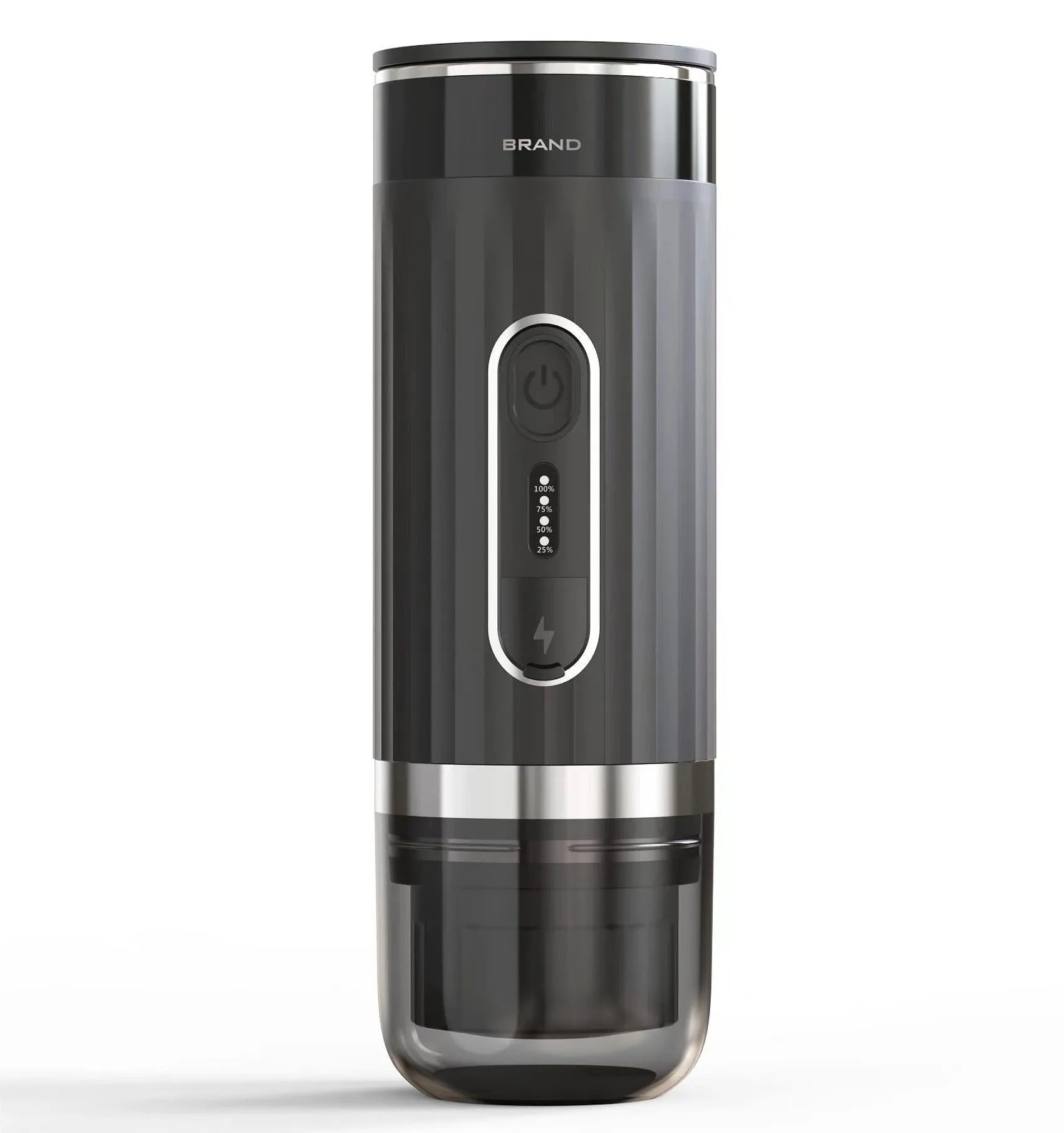 Black portable coffee machine for K-Cup capsules with car charger compatibility