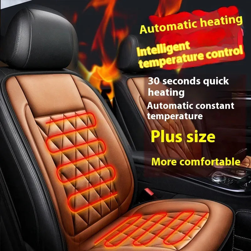 Winter car plush warm cushion in solid black colour with synthetic fibre filling