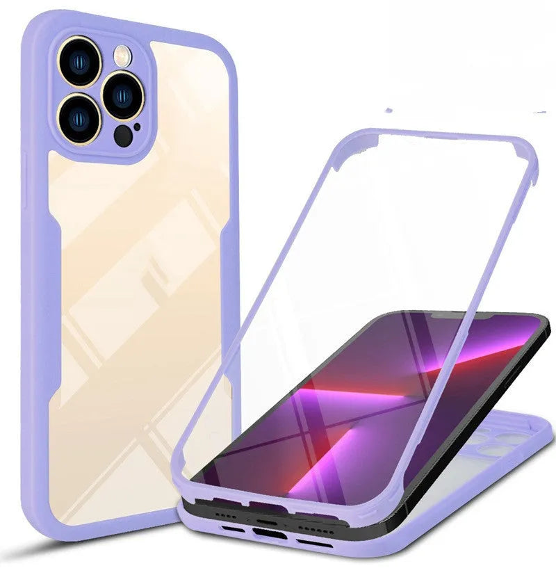 Flexible TPU mobile phone case for iPhone in multiple colours including blue, red, and black.